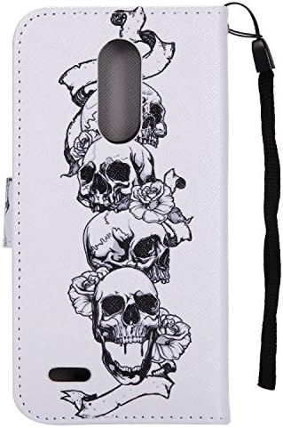 Caixa Yiizy LG K8, capa de couro premium de couro premium capa de telefone para LG K8 com slots de cartas de kickstand slots