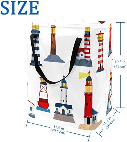 Sea Lighthouse estampa de estampa de lavanderia dobra