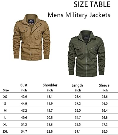 HJWWIN HOMENL CLOGON Military Jackets Spring e Autumn Casual Outerwear com bolsos