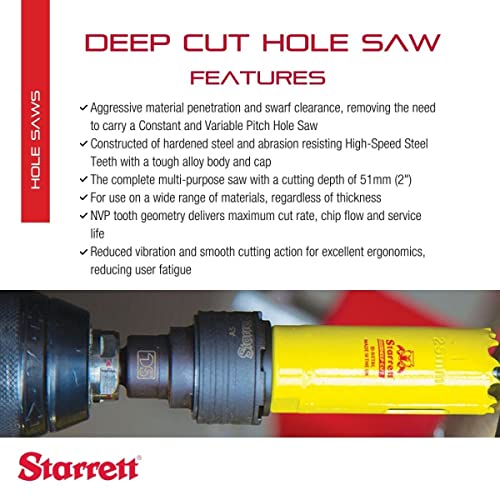 HSS Bi-metal, serra de orifício de corte profundo com Arbor, 4-3/8 -111mm diâmetro
