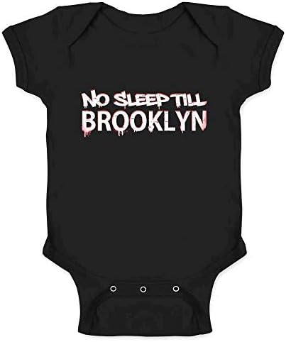 Pop tópicos sem dormir até o Brooklyn Graffiti NYC Baby Toddler Kids Girl Boy Boy T-Shirt