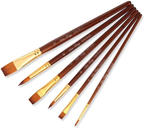 Pincel de 6 peças de sdfgh para pintura acrílica pintura a óleo aquarela acrílica Artista Brush Brush Brush (cor: