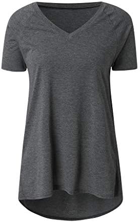 Camiseta de verão plus size para mulheres v raglan de pescoço camisetas top top soll cor solta tunic tops para leggings