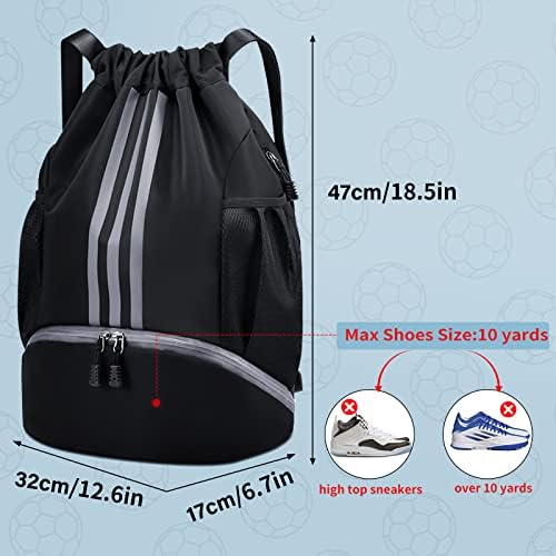 Mochila de futebol de futebol Taie Hyung com bolsa de bola de futebol de compartimento de bola bolsa de vôlita de mochila de basquete
