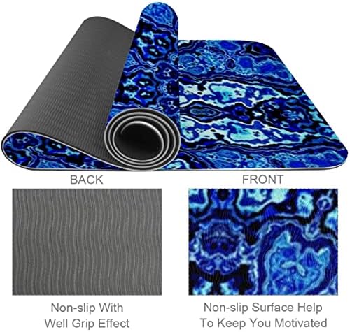 Todo o objetivo de yoga tapete de tapete e tapete de treino para ioga, animal azul de peixe roxo