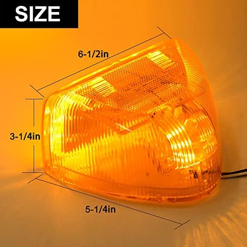 1pc Triângulo âmbar LED Turn Signal Marker Light 31LED Substituição para Peterbilt 379 359 357 365 378 LATO DE RETANGLE LED LED LIGHT