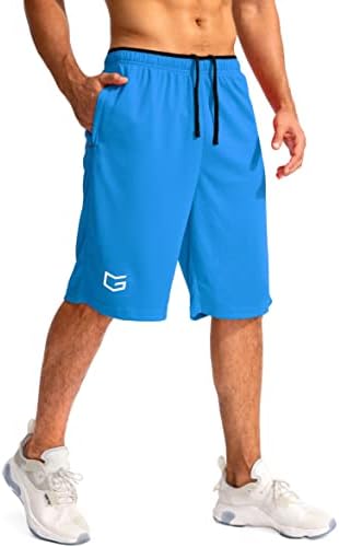 G gradual shorts de basquete masculino com bolsos com zíperas leves de 11 de 11 de comprimento para homens atléticos