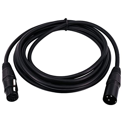 KAUNOSTA 10 pés XLR Cabo macho para fêmea HiFi XLR Cabo de 3 pinos XLR Male para XLR Cabo de áudio fêmea para o alto -falante