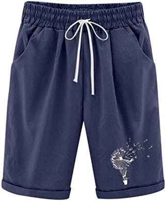 Shorts para moda feminina linho de algodão sólido de cor mais tamanhos esportes de jogger esporte curto verão praia casual