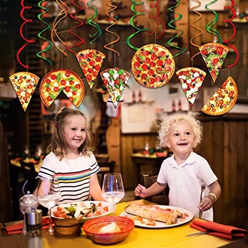 30pcs Pizza Party pendura de decoração de redes