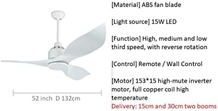 Aunevn teto de teto ventiladores de teto com lâmpada inversor de ventilador de ventilador minimalista sala de estar candelabro