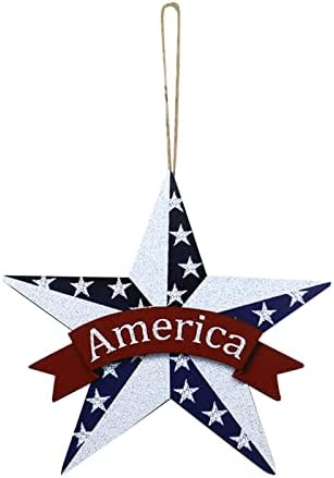 American Day pendurado sinal Pentagramas Decorativa Porta de parede Independência de madeira pendurada pendura de manchas
