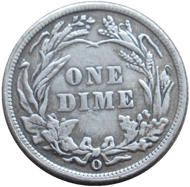 Barber americano 10 centavo 1904 Moeda de réplica banhada a prata