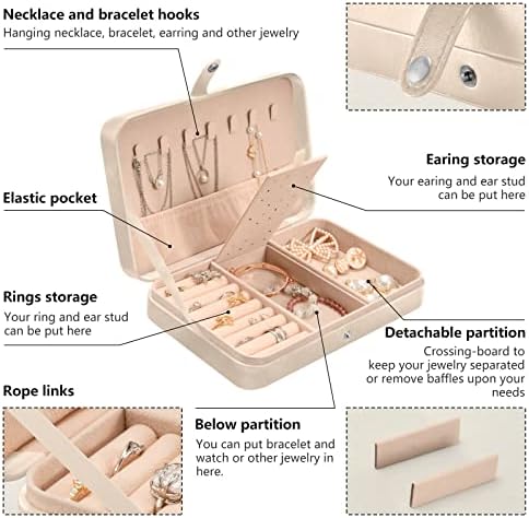 INNEWGOGO OCTOPUS Frame Box Small Jewelry Box PU Leather Jewelry Organizer Case de armazenamento de jóias para viajar