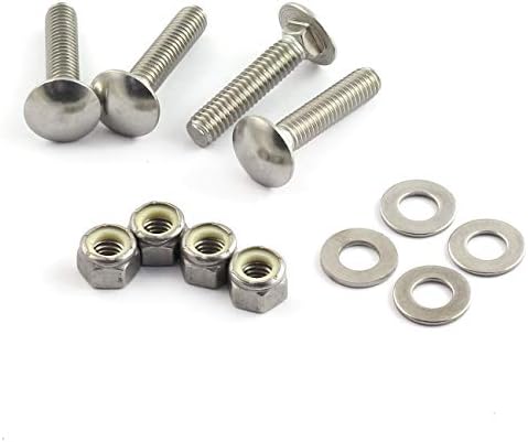 ZRM & E 4 Conjunto 304 Aço inoxidável Snowbrower Skid Shoe Bolts Acessórios Kit 1-1/2