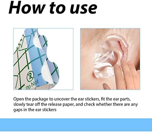 30pcs Baby Water impermeável adesivos - Baby Protetor de ouvido à prova d'água Protetor de ouvido descartado Proteção de ouvido para banho de banho de banho