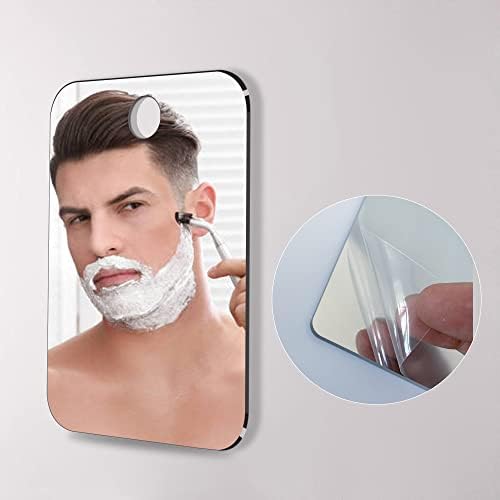 Cyhqo 2 pacotes espelho de chuveiro quebrado à prova de que se despoja para barbear barato, médio 8 x6 pendurado espelho