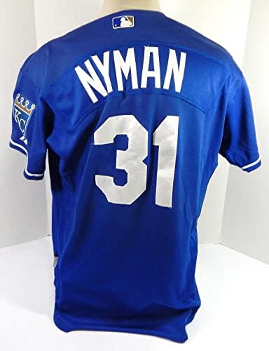 Kansas City Royals Nyman #31 Game usou Blue Jersey Ext St BP 48 DP39067 - Jerseys MLB usada MLB usada