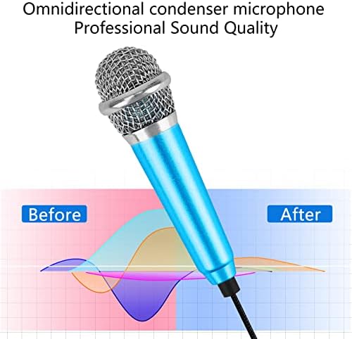 Mini Microfone vocal portátil para telefones celulares, computadores e tablets - para gravação, bate -papo e canto