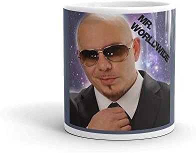 Sr.Worldwide/Pitbull/. A caneca de café cerâmica de 11 onças também faz uma ótima xícara de chá com sua mão C grande