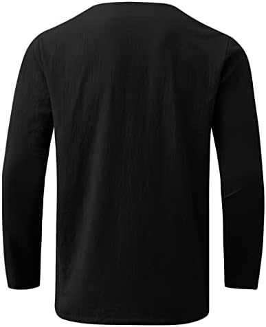 Xiloccer camisetas de linho de algodão masculinas Melhores camisetas T para homens camisas de manga comprida mas camiseta gráfica