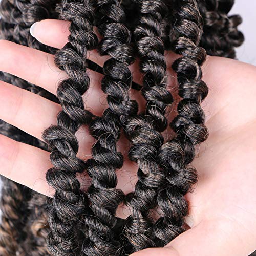 8 pacotes ombre paixão pré-torcida cabelos de paixão 10 polegadas 96strands Paixão pré-loopada torção de crochê BAILS CABE