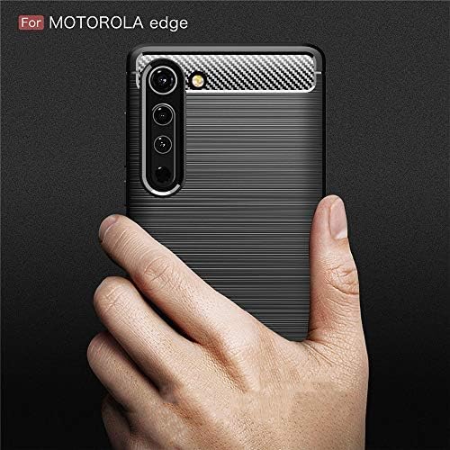 Insolkidon Compatível com Motorola Moto Borda Bumper Bumper Cascado mole da capa traseira Phone Proteção Casa de proteção de casca fosca