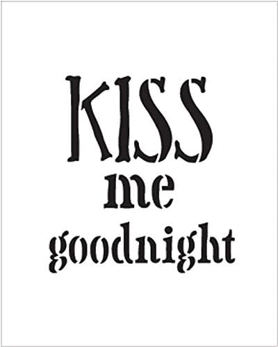 Beijo -me boa noite - estêncil de palavra - 11 x 11 - stcl1834_3 - por studior12