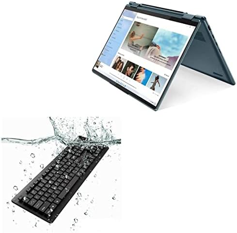 Teclado de ondas de caixa compatível com Lenovo Yoga 7 - Teclado aquaproof USB, teclado USB de água à prova d'água lavável