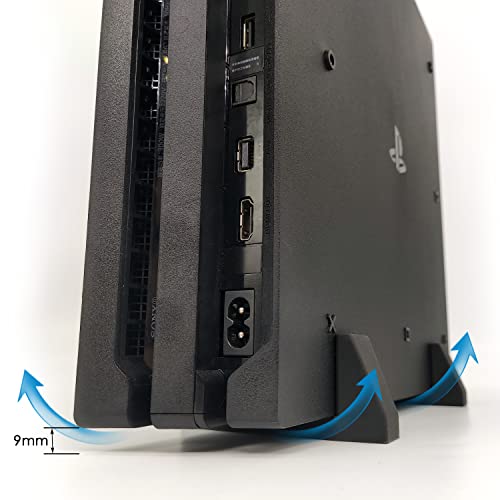 Suporte vertical para PS4 Pro PlayStation 4 Pro Silicone Feet Stand com base constante de mouse não deslizamento suficiente para resfriamento, preto