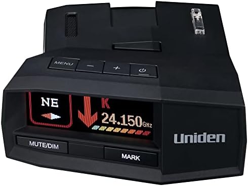 Uniden R8 Detector de radar/laser extremo de longo alcance, detecção frontal e traseira de antenas duplas com setas direcionais,