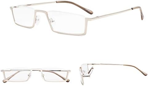 Gud Reading Glasses 8 Pares Classic Leitores retangulares clássicos para homens Mulheres +2,00