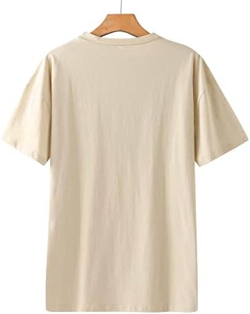 Camisas para mulheres, feminina de picada de manga curta de pista curta Blusa de camiseta solta Tops casuais tops