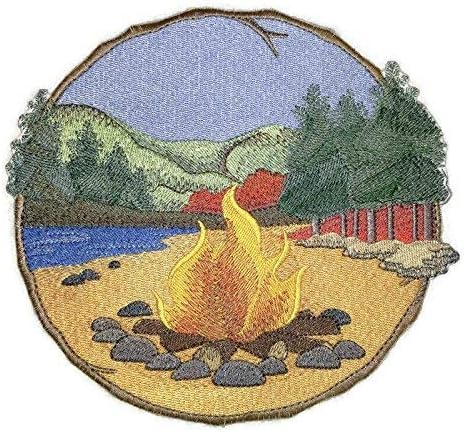 Passeie pela Walk in Woods Beauty [Campfire] [personalizado e exclusivo] Ferro bordado ON/Sew Patch [8.5 7.5] [Feito nos EUA]