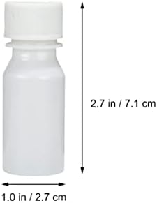 Garrafa de contêiner de cura 30pcs de cor de boca aleatória Laboratório de plástico garrafas largas para garrafas para parafuso rígido líquido parafuso rígido pó de tampa estreita Laboratório de armazenamento amostra caseira selando garrafas vazias de comprimidos