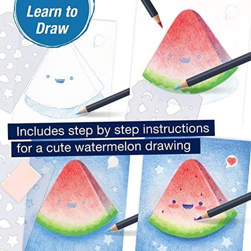 Conjunto de arte a lápis de cor Faber -Castell - 6 lápis para colorir e 5 ferramentas de desenho, conjunto de arte para adultos