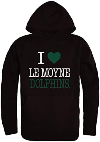 W Republic I Love Le Moyne College Dolphins Fleece Hoodie Sweweweadshirts