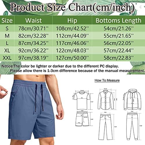 Shorts de golfe masculinos com bolsos leves, pênaltis de nadar casuais e secos, shorts de trabalho de trabalho para homens