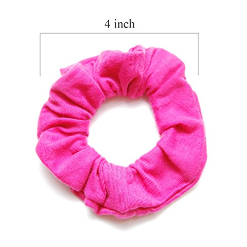 Luxxii 12 pacote - 4 polegadas de algodão bonito colorido scrunchies Ponytailel