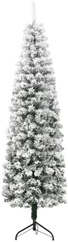 Vidaxl Slim Artificial Half Christmas Tree com neve em reuniões 94,5