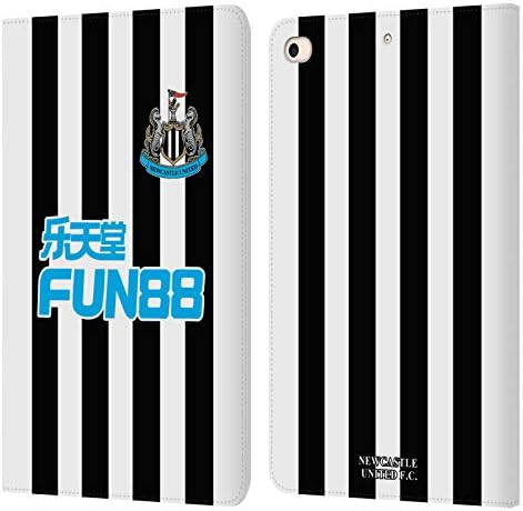 Caixa de cabeça designs licenciados oficialmente o Newcastle United FC NUFC Home Crest Leather Livro da carteira de capa compatível com Apple iPad mini