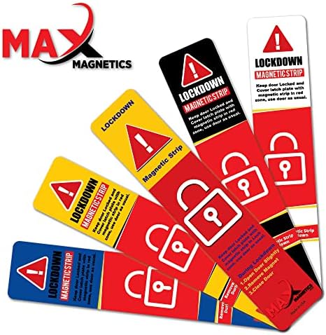 25 pacote maxmagnetics tiras de bloqueio magnético branco para quadros de portas - dispositivos de segurança de ímã de alta