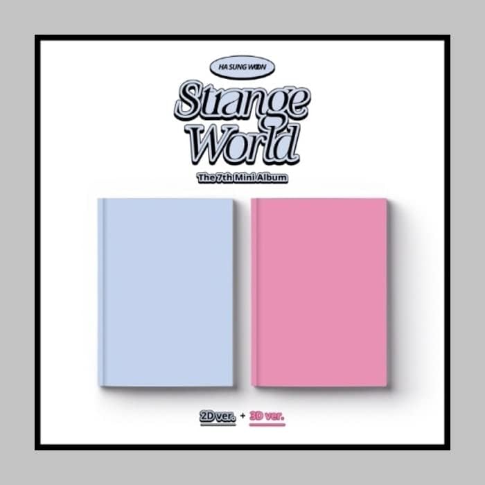 Ha Sungwoon Strange World 7th Mini Álbum CD+Poster+Photobook+Lyricbook Dobed LyricBook+Secon Stick+PhotoCard+Scratchcard+Poster cartão+rastreamento)
