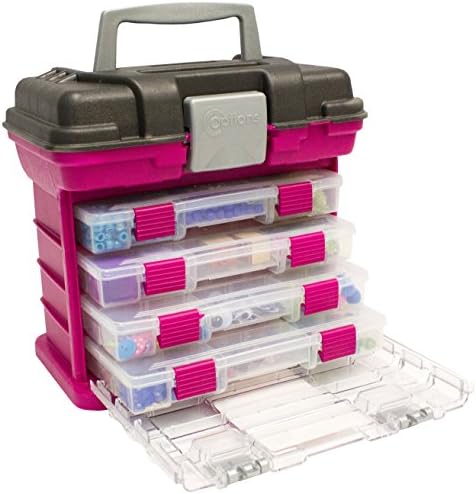 Caixa de ferramentas rosa-Organizador de caixa de tackle durável e criativo 1354-83 Sistema de rack Grab'n'go, pequeno, magenta