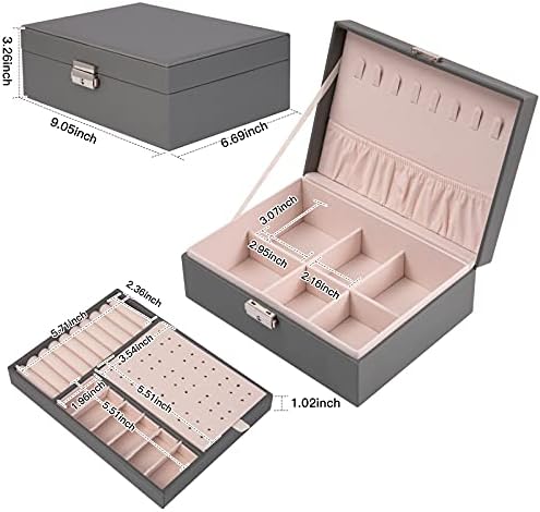 Caixas de jóias de jóias de jóias de Jinhuohuo Caixas de jóias ， Allinside Labelic Jewelry Box Organizador para mulheres