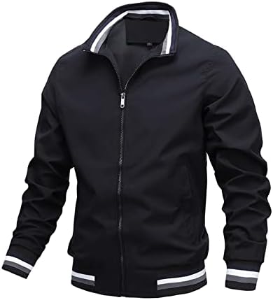 Jaqueta masculina Casual Men Primavera e Autumn Sports Solid Color Coat Men Jackets