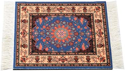 Conjunto de 4 montanhas -russas de mesa - tapetes de barra de tapete oriental - Designs elegantes de carpete 5 x 3