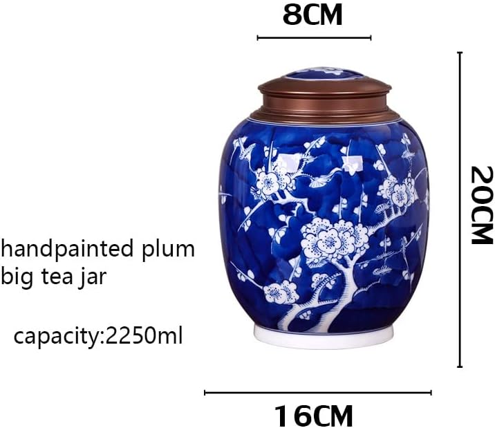 Ylyajy pintada à mão azul e branco porcelana jarra de chá de cerâmica caseira selada com chá de chá de chá de chá conjunto de chá