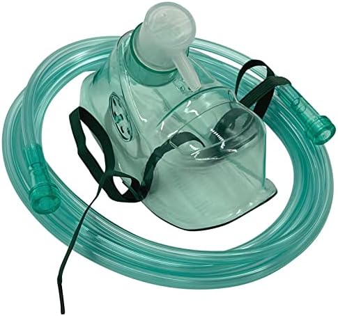 1pk máscara de oxigênio para adultos com adpater giratório e tubulação resistente à esmagamento de 6,8 pés