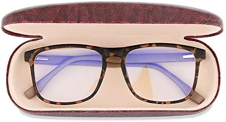 Gudzws Blue Light Blocking Reading Glasses Readers Spring Hinges Style Retro Retângulo TR UNISSISEX Demi +1.50